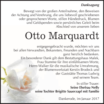 Traueranzeige von Otto Marquardt von WVG - Wochenspiegel Quedlinburg