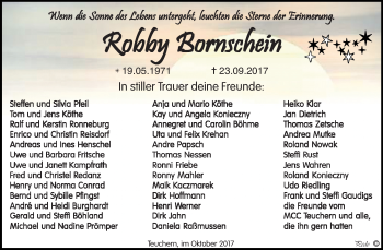 Traueranzeige von Robby Bornschein von Mitteldeutsche Zeitung Weißenfels