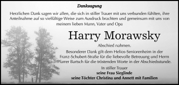Traueranzeige von Harry Morawsky von Mitteldeutsche Zeitung