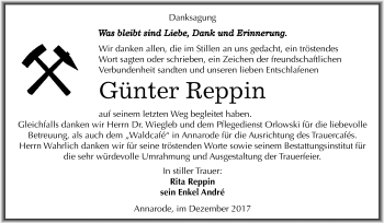 Traueranzeige von Günter Reppin von Mitteldeutsche Zeitung