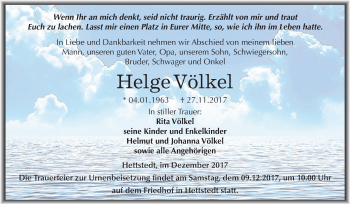 Traueranzeige von Helge Völkel von Mitteldeutsche Zeitung