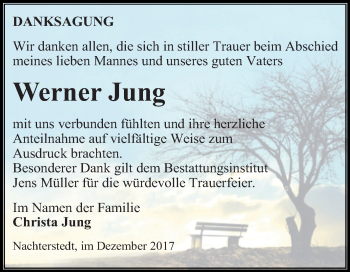 Traueranzeige von Werner Jung von Mitteldeutsche Zeitung Aschersleben