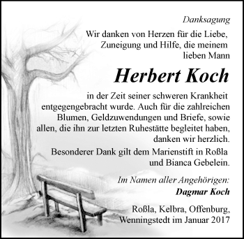 Traueranzeige von Herbert Koch von Mitteldeutsche Zeitung Sangerhausen
