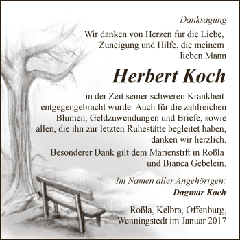 Traueranzeige von Herbert Koch von Super Sonntag SGH Mansf. Land