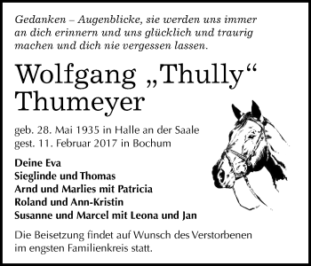 Traueranzeige von Wolfgang Thully von Mitteldeutsche Zeitung Halle/Saalkreis