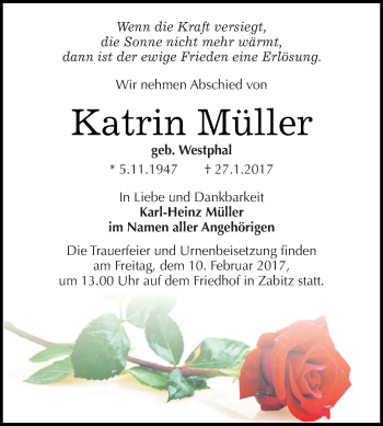 Traueranzeige von Fritz Glieber von Mitteldeutsche Zeitung Sangerhausen