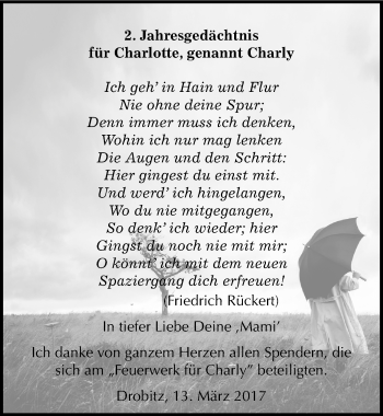 Traueranzeige von Charlotte  von Mitteldeutsche Zeitung Halle/Saalkreis