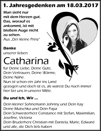 Traueranzeige von Catharina Köhler von Mitteldeutsche Zeitung Sangerhausen