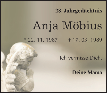 Traueranzeige von Anja Möbius von Mitteldeutsche Zeitung Halle/Saalkreis