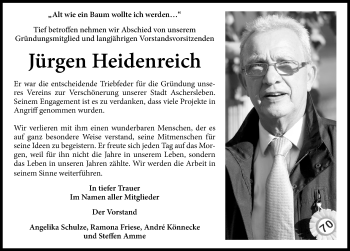 Traueranzeige von Jürgen Heidenreich von Mitteldeutsche Zeitung Aschersleben