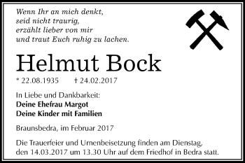 Traueranzeige von Helmut Bock von Super Sonntag Halle