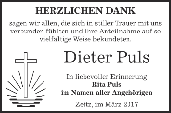 Traueranzeige von Dieter Puls von Super Sonntag Zeitz