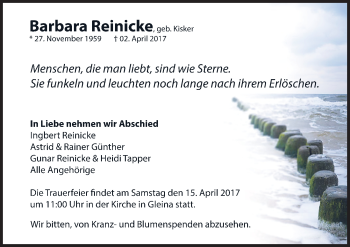 Traueranzeige von Barbara Reinicke von Mitteldeutsche Zeitung
