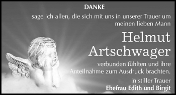 Traueranzeige von Helmut Artschwager von Mitteldeutsche Zeitung Bitterfeld