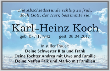 Traueranzeige von Karl-Heinz Koch von Mitteldeutsche Zeitung Merseburg/Querfurt