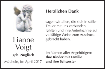 Traueranzeige von Lianne Voigt von Super Sonntag Halle