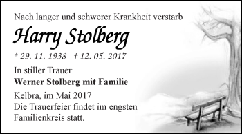 Traueranzeige von Harry Stolberg von Super Sonntag SGH Mansf. Land