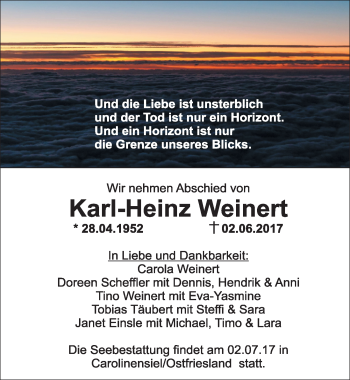 Traueranzeige von Karl-Heinz Weinert von Mitteldeutsche Zeitung Bitterfeld