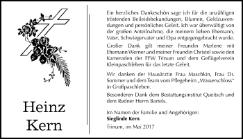 Traueranzeige von Heinz Kern von Mitteldeutsche Zeitung Köthen
