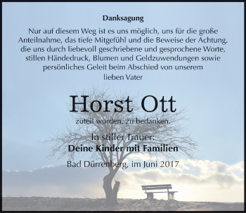 Traueranzeige von Horst Ott von Mitteldeutsche Zeitung Merseburg/Querfurt