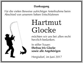 Traueranzeige von Hartmut Glocke von Mitteldeutsche Zeitung Mansfelder Land