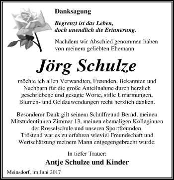 Traueranzeige von Jörg Schulze von Mitteldeutsche Zeitung Dessau-Roßlau