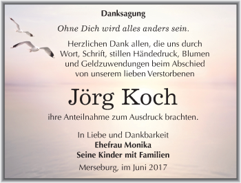 Traueranzeige von Jörg Koch von Mitteldeutsche Zeitung Merseburg/Querfurt