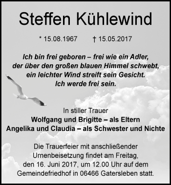Traueranzeige von Steffen Kühlewind von Mitteldeutsche Zeitung Aschersleben
