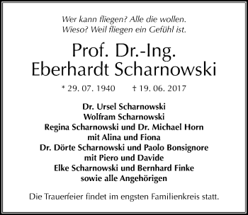 Traueranzeige von Eberhardt Scharnowski von Mitteldeutsche Zeitung Halle/Saalkreis