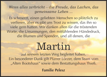 Traueranzeige von Martin  von Super Sonntag Quedlinburg