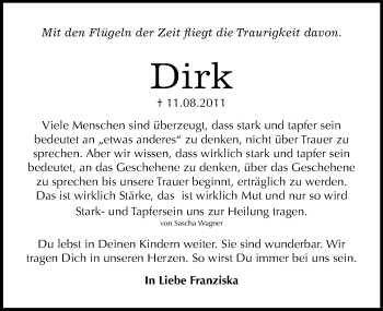 Traueranzeige von Dirk  von Mitteldeutsche Zeitung Quedlinburg