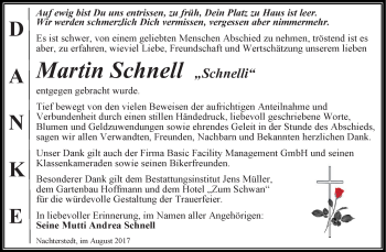 Traueranzeige von Martin Schnell von Super Sonntag Aschersleben