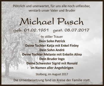 Traueranzeige von Michael Pusch von Super Sonntag SGH Mansf. Land