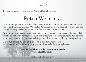 Traueranzeige von Petra Wernicke von Mitteldeutsche Zeitung