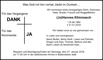 Traueranzeige von Hannes Klimmasch von Mitteldeutsche Zeitung Quedlinburg