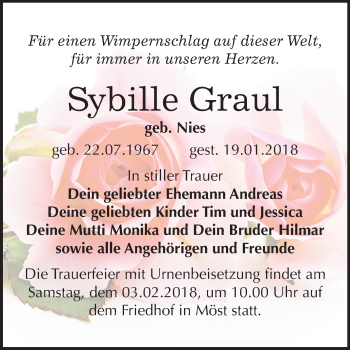 Traueranzeige von Sybille Graul von Mitteldeutsche Zeitung Bitterfeld