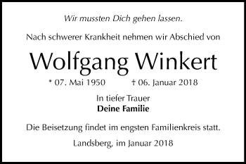 Traueranzeige von Wolfgang Winken von Mitteldeutsche Zeitung Halle/Saalkreis