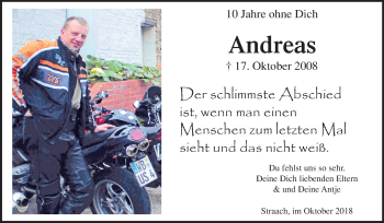 Traueranzeige von Andreas  von Mitteldeutsche Zeitung