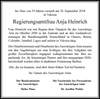 Traueranzeige von Anja Heinrich von Mitteldeutsche Zeitung