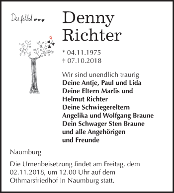 Traueranzeige von Helmut Richter von Mitteldeutsche Zeitung