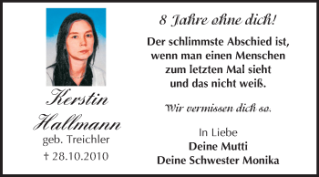 Traueranzeige von Kerstin Hallmann von Mitteldeutsche Zeitung