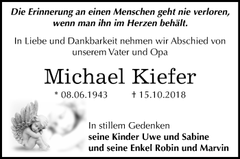 Traueranzeige von Michael Kiefer von Mitteldeutsche Zeitung Bernburg