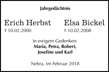 Traueranzeige von Erich und Elsa  von Mitteldeutsche Zeitung