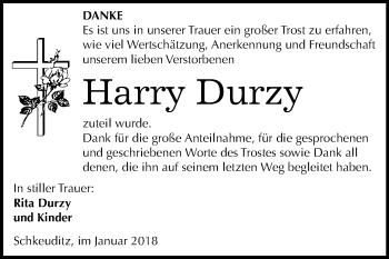 Traueranzeige von Harry Durzy von Mitteldeutsche Zeitung
