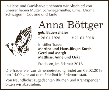 Traueranzeige von Richard Huhnstock von Mitteldeutsche Zeitung Bernburg