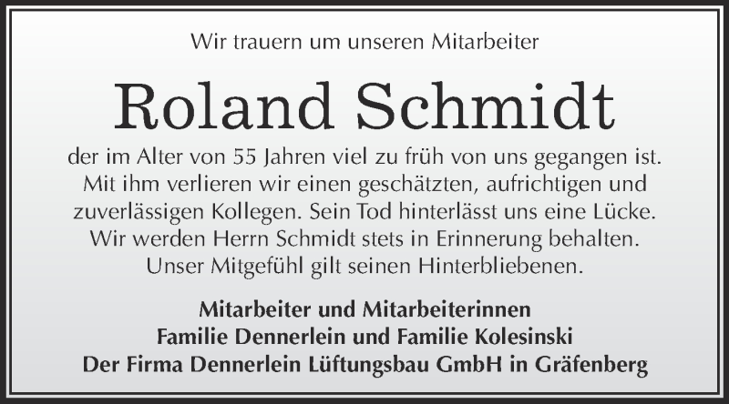  Traueranzeige für Roland Schmidt vom 10.02.2018 aus Super Sonntag Merseburg