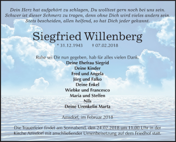 Traueranzeige von Siegfried Willenberg von Mitteldeutsche Zeitung