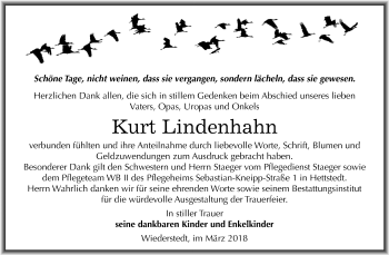 Traueranzeige von Kurt Lindenhahn von Mitteldeutsche Zeitung