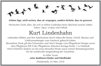 Traueranzeige von Kurt Lindenhahn von Super Sonntag SGH Mansf. Land