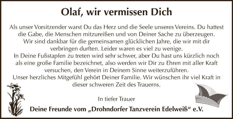  Traueranzeige für Olaf Seidensticker vom 03.03.2018 aus Super Sonntag Aschersleben